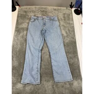Levis 550 Relaxed Boot Cut Jeans Light Wash Denim Womens 12 S Short Stretch